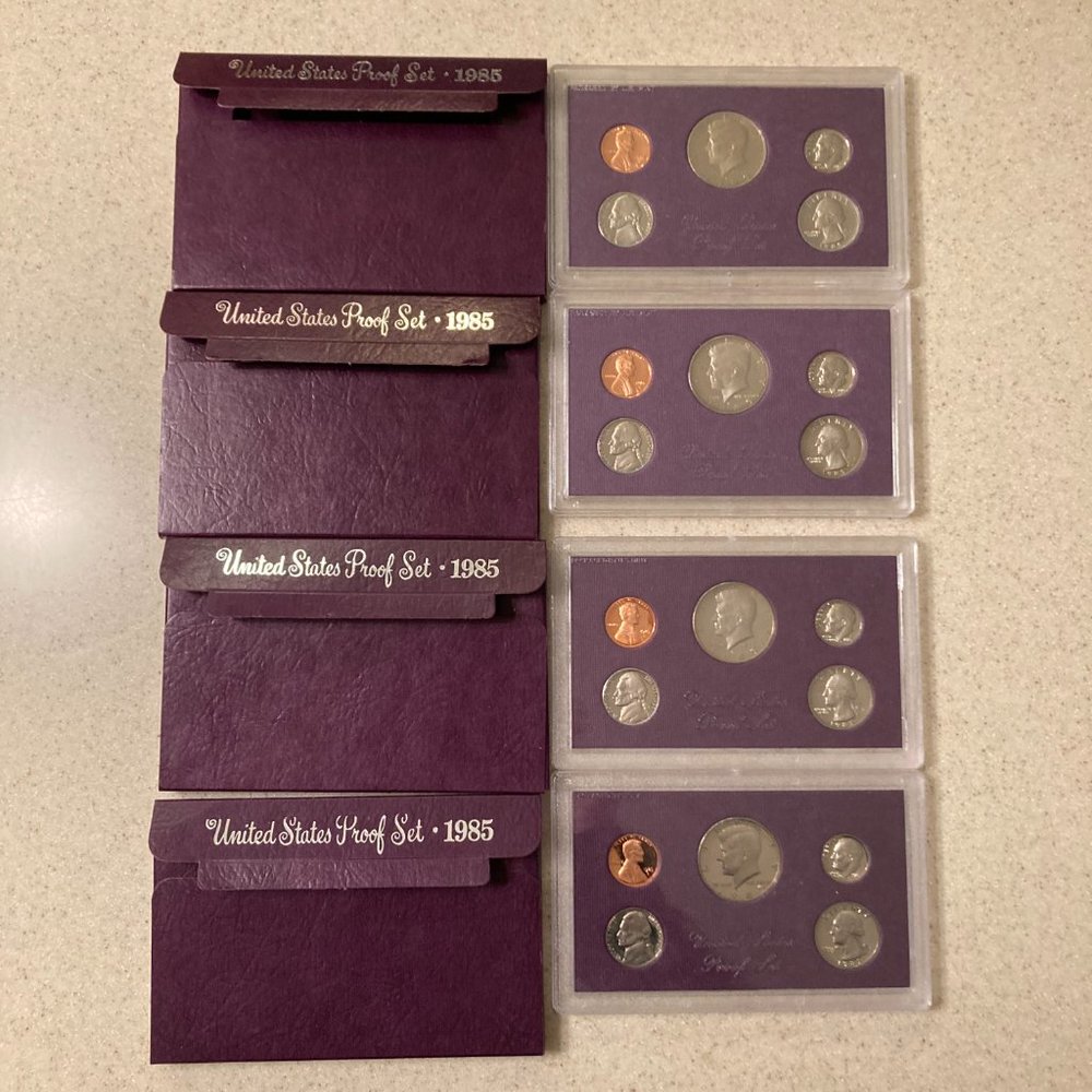 U.S. Mint Proof Sets 1985 Lot of 4